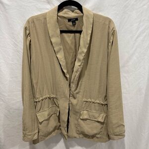 Lightweight Open Front Shawl Collar Drawstring Waist Casual Jacket XL Alfani